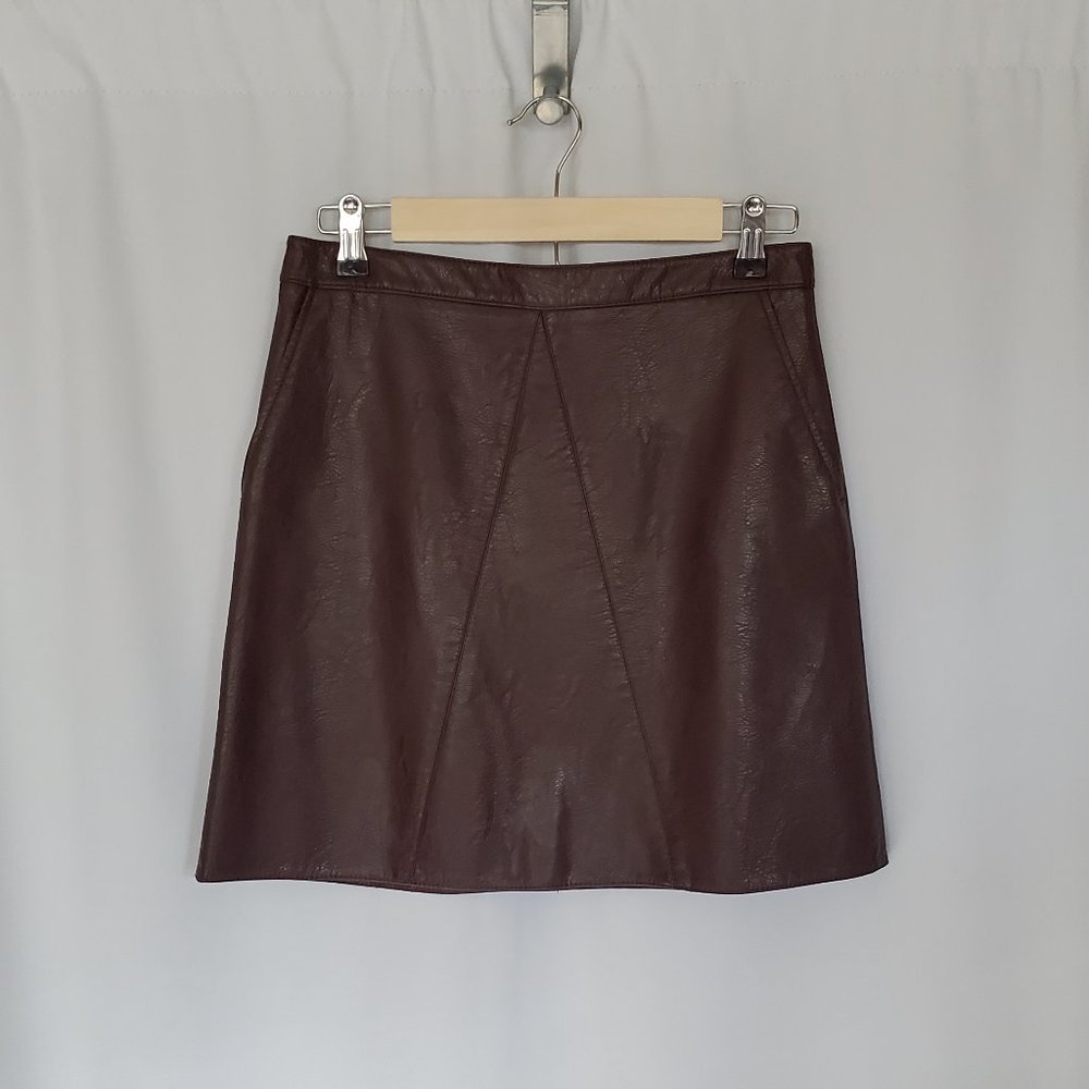 Zara Basics Faux Leather Skirt